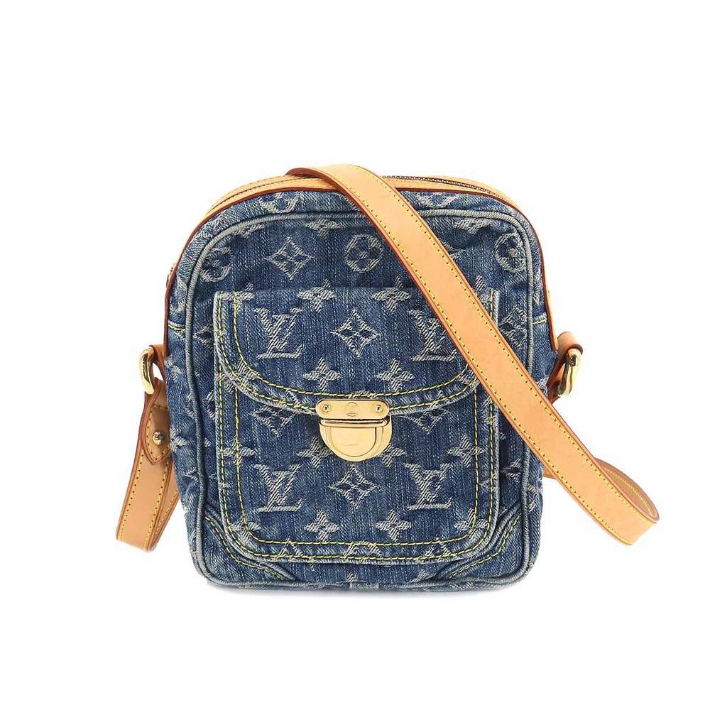 Louis Vuitton Camera Bag Crossbody Blue Monogram Denim M95348