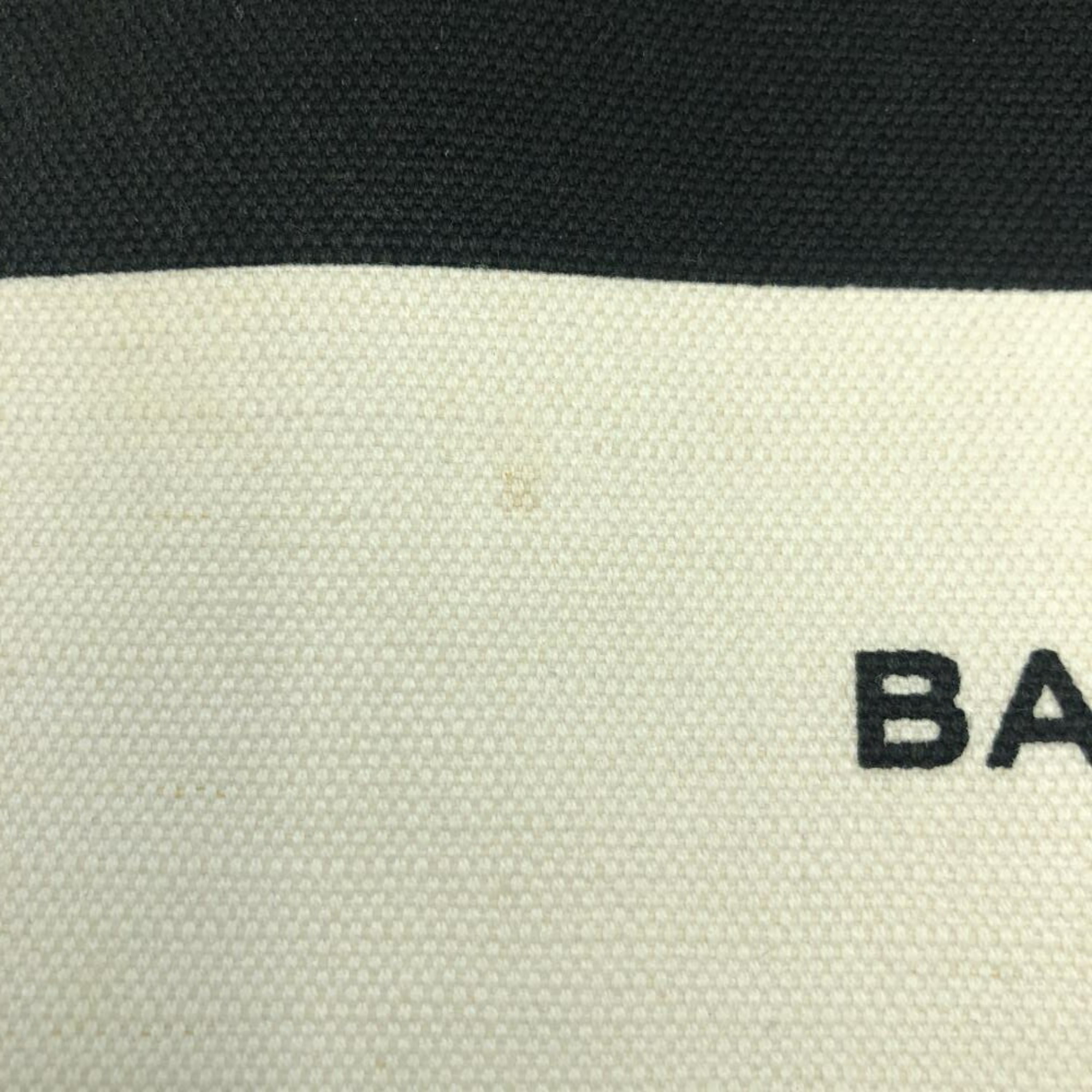 BALENCIAGA Canvas Clutch Bag Black White Balenciaga