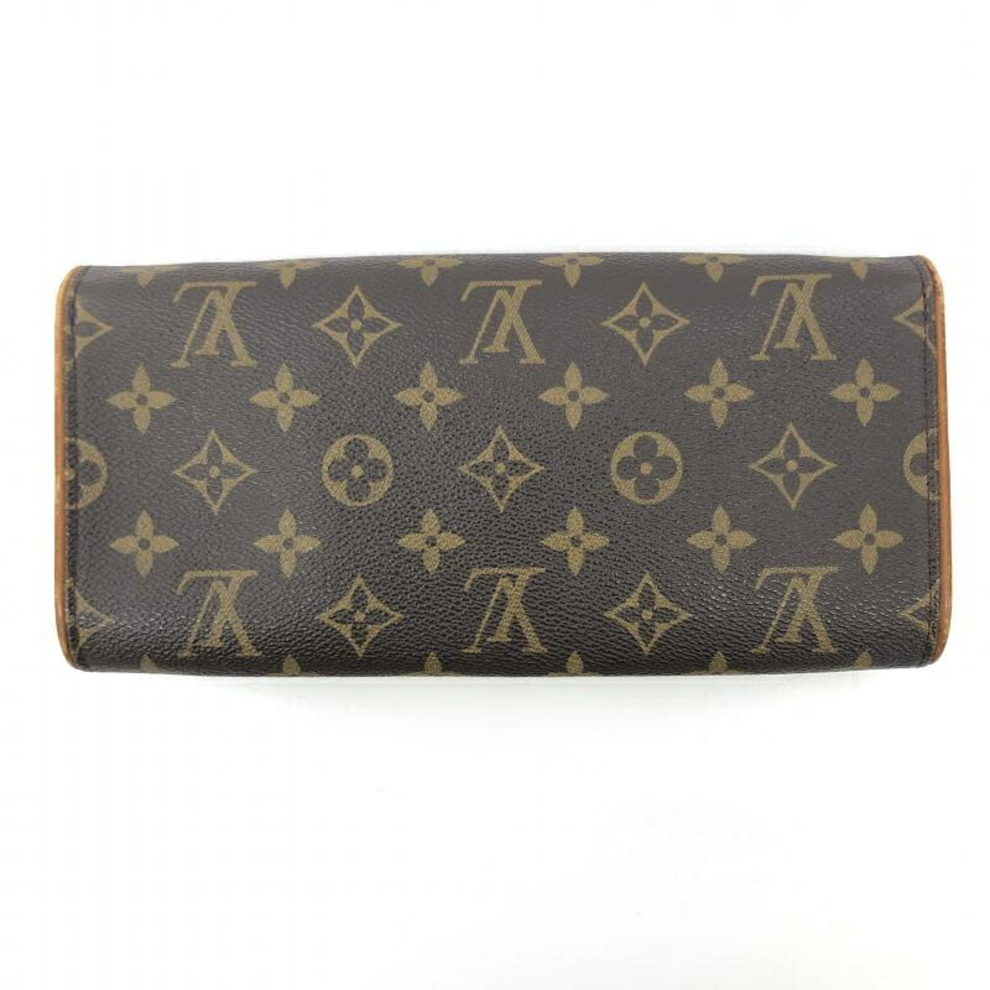 LOUIS VUITTON Pochette Twin GM Monogram M51852 Strap cracked Louis Vuitton