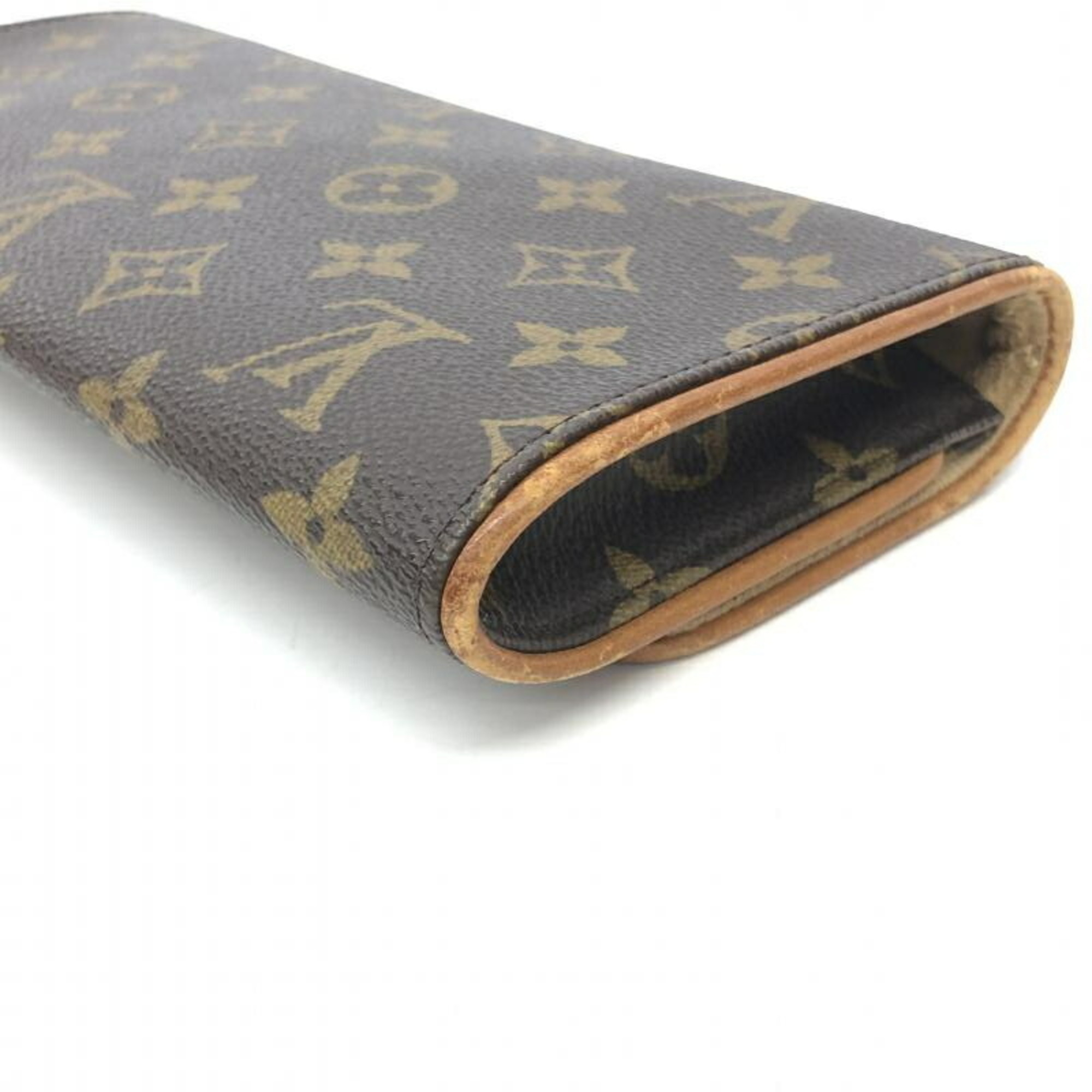 LOUIS VUITTON Pochette Twin GM Monogram M51852 Strap cracked Louis Vuitton