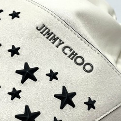 JIMMY CHOO Star Marlon Studded Backpack Rucksack/Daypack Leather Women's White