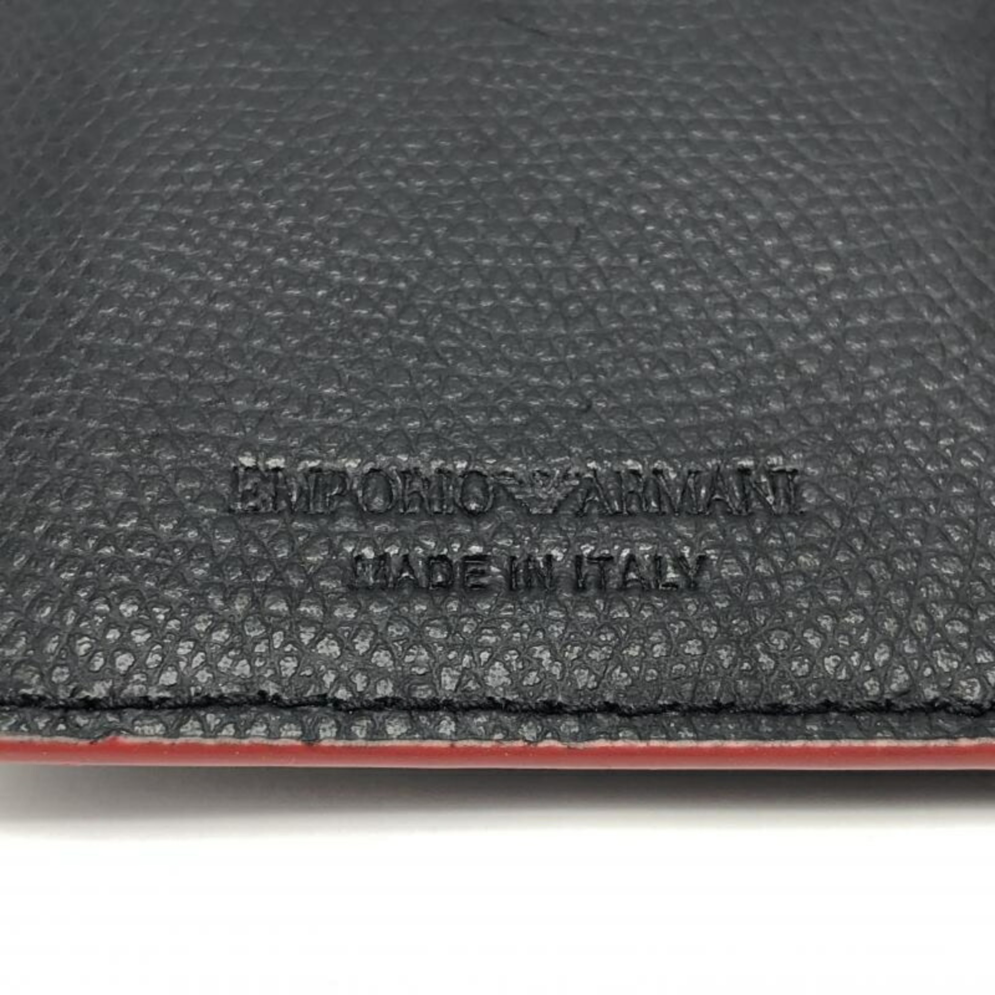 EMPORIO ARMANI Long Wallet Y4R256 YAQ2E 83365 Black Red Emporio Armani