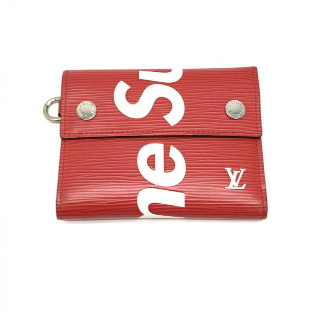 LOUIS VUITTON×SUPREME 17AW Epi collaboration chain wallet M67755