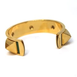 HERMES Medor Accessories Bangle Bracelet Leather/Metal Ladies Green x Gold