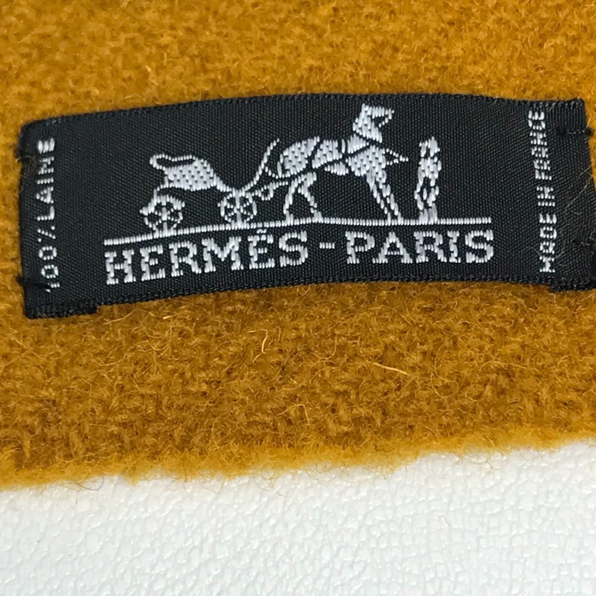 HERMES Rocaval Stole Muffler Wool Unisex Multicolor