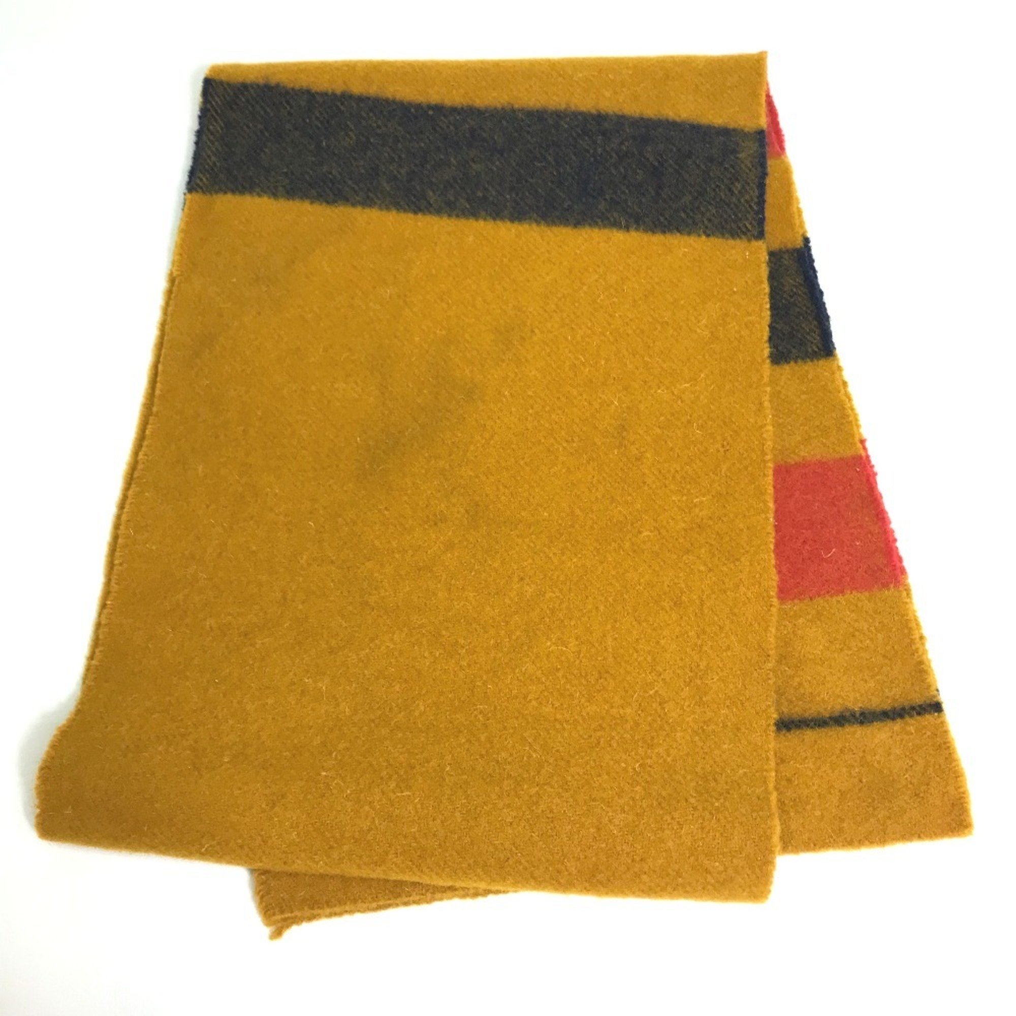 HERMES Rocaval Stole Muffler Wool Unisex Multicolor