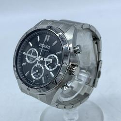 SEIKO SPIRIT SK SBTR013 Chronograph Black Silver Band Seiko Sports