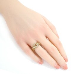 Christian Dior Ring Size 10.5 18K Yellow Gold Diamond Women's