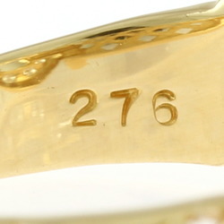 Christian Dior Ring Size 10.5 18K Yellow Gold Diamond Women's