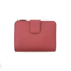 PRADA 1ML018 Saffiano Compact Wallet Prada Red