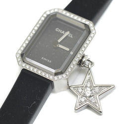 Chanel Premiere Lucky Star Watch Ladies Black Dial SS/Diamond Quartz H7943