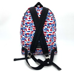 SAINT LAURENT 326865 Multi Allover Pattern Backpack Rucksack/Daypack Leather/Canvas Men's White/Red/Blue