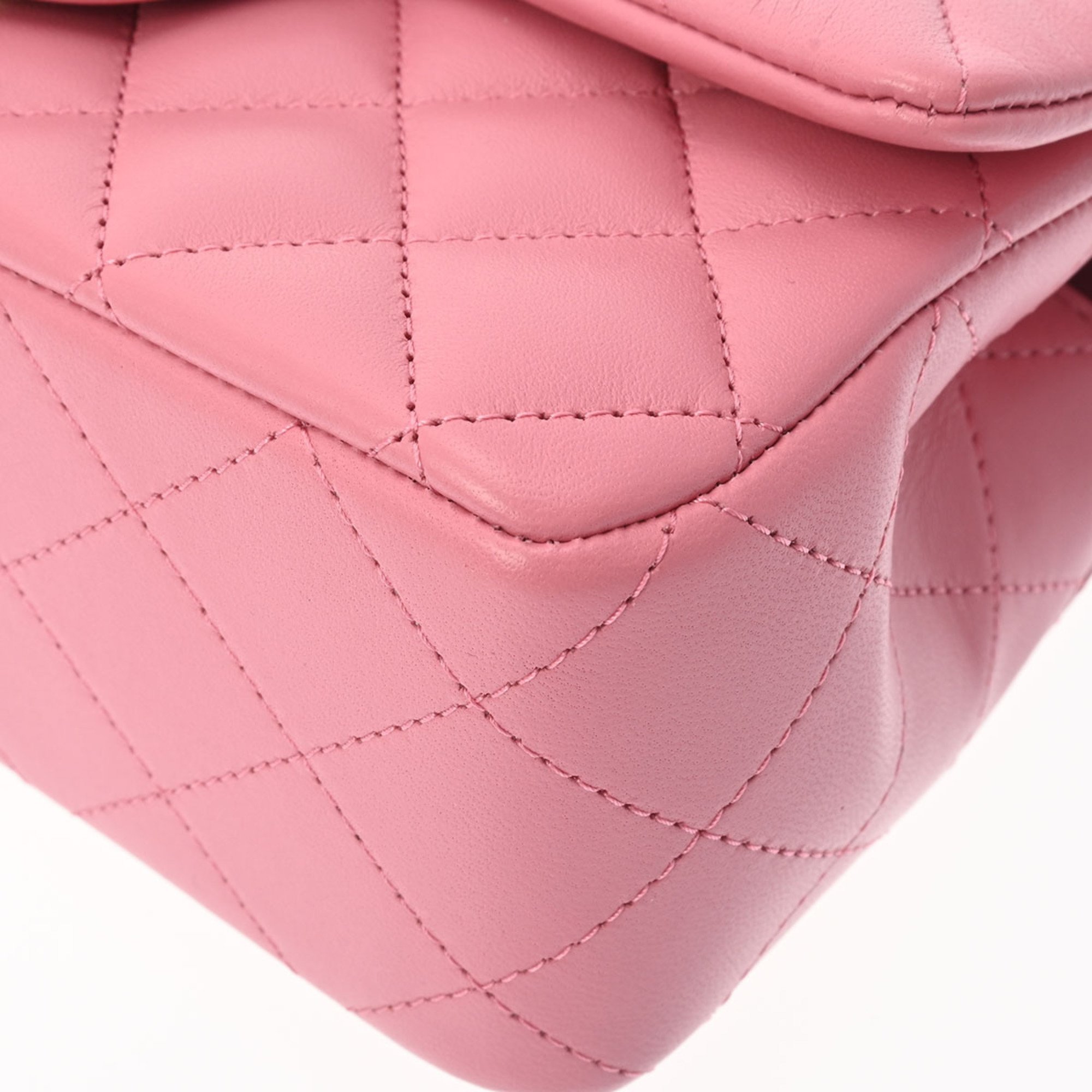 CHANEL Matelasse Flap Bag Chain Pink AS2431 Women's Lambskin Shoulder