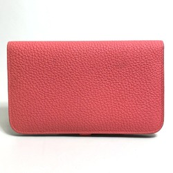 HERMES Dogon GM Long Wallet with Coin Case Togo Ladies Rose Lipstick Pink