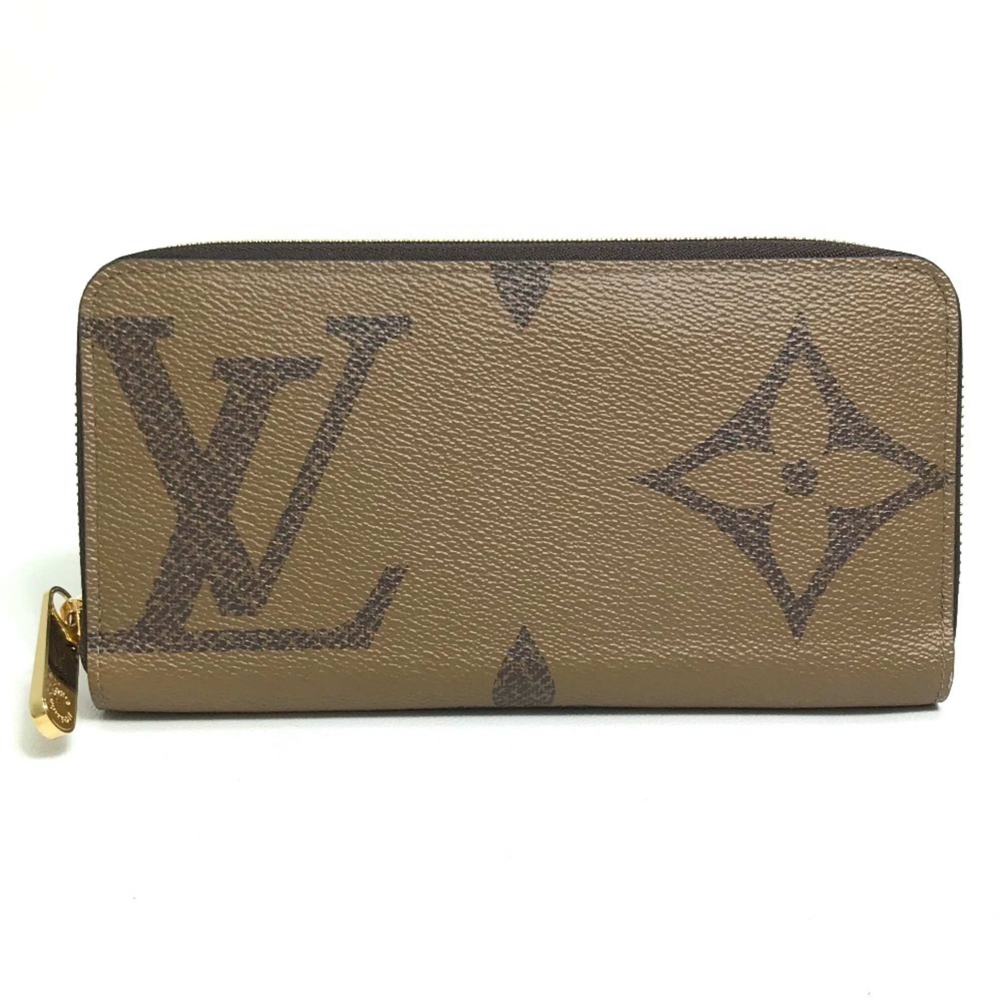 LOUIS VUITTON M69353 Monogram Giant Reverse Zippy Wallet Long Canvas Women's Brown