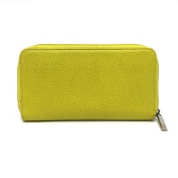 CHANEL CC Coco Mark Round Zipper Long Wallet (With Coin Purse) Caviar Skin Women's Yellow