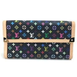 LOUIS VUITTON M92658 Monogram Multicolor Portefeuille International Long Wallet (With Coin Purse) Canvas Ladies Noir Black x