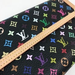 LOUIS VUITTON M92658 Monogram Multicolor Portefeuille International Long Wallet (With Coin Purse) Canvas Ladies Noir Black x