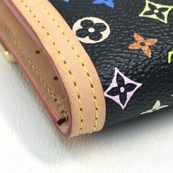 LOUIS VUITTON M92658 Monogram Multicolor Portefeuille International Long Wallet (With Coin Purse) Canvas Ladies Noir Black x