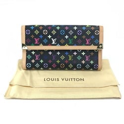 LOUIS VUITTON M92658 Monogram Multicolor Portefeuille International Long Wallet (With Coin Purse) Canvas Ladies Noir Black x