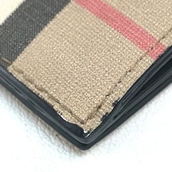 BURBERRY 8016613 Cavendish Vintage Check Long Wallet PVC/Leather Men's Beige/Black