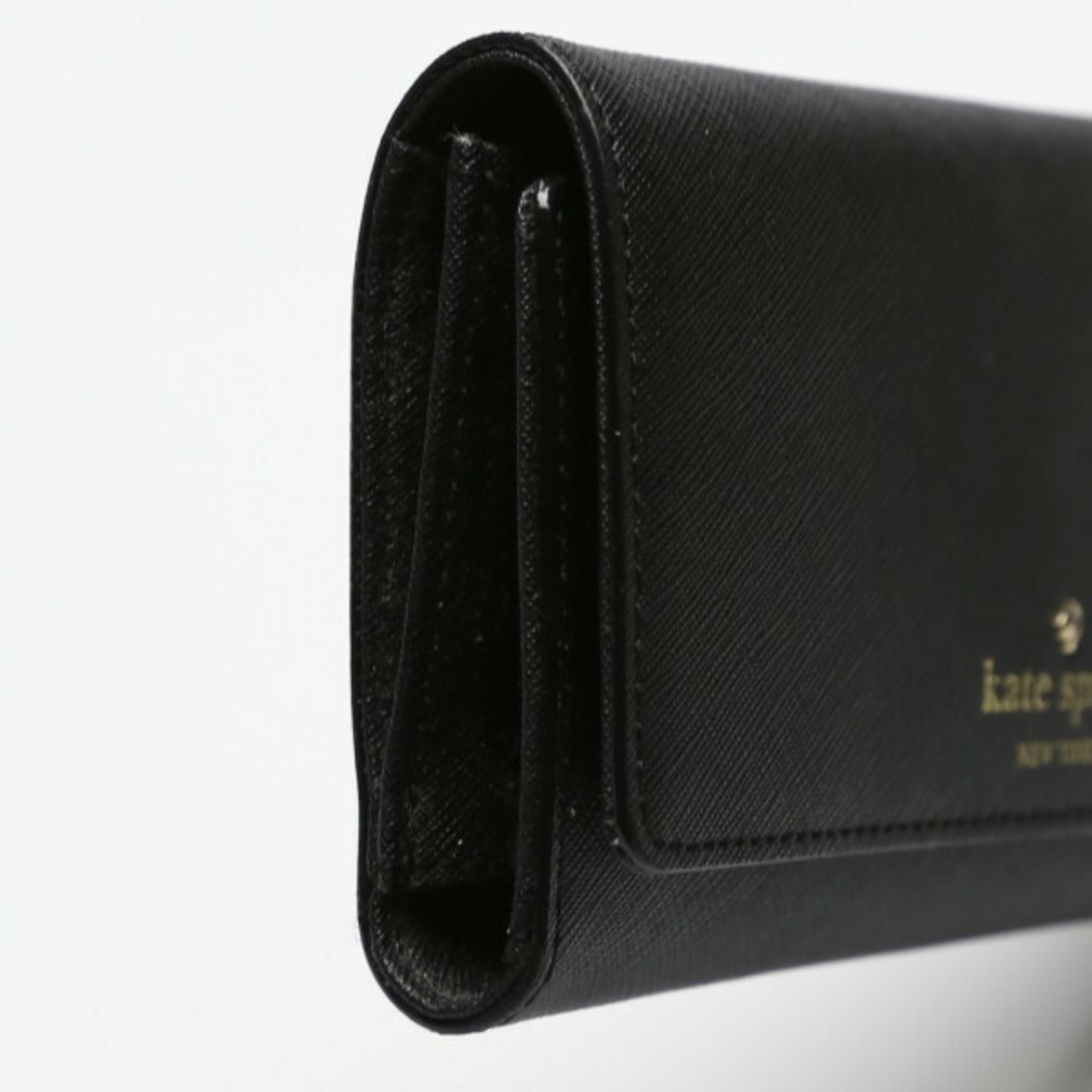 Kate Spade Trifold Long Wallet Leather Black