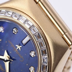 OMEGA Constellation Bucket Bezel 12P Diamond 1931.62.00 Ladies YG Watch Quartz Lapis Lazuli Dial