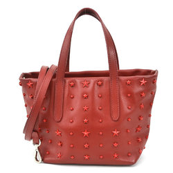 Jimmy Choo Handbag Shoulder Bag Leather Red Ladies