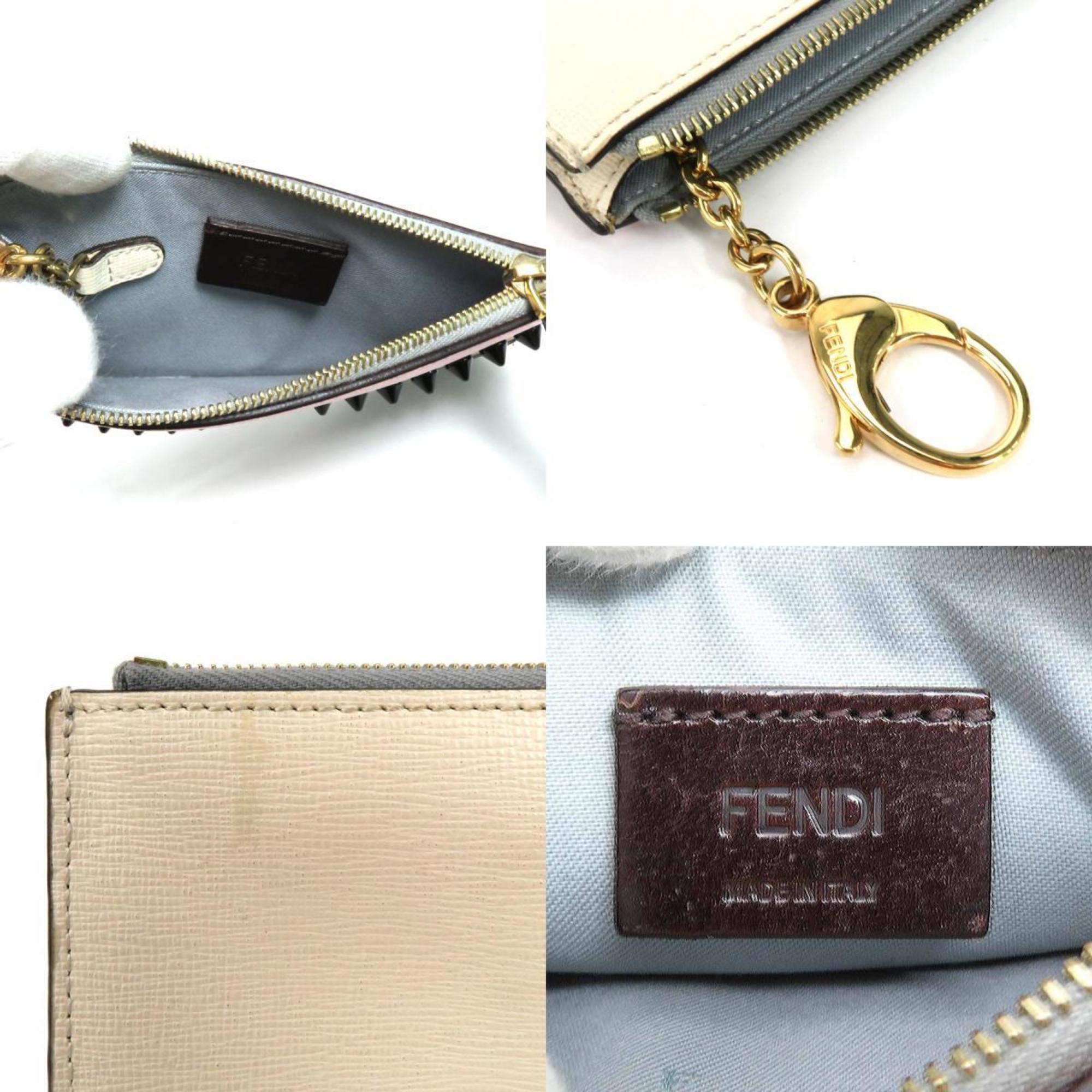 FENDI Coin Case Bag Bugs Leather Multicolor Unisex 8AP151-9HF