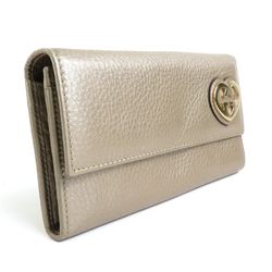 GUCCI long wallet leather gold ladies 251861