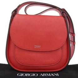 Giorgio Armani One Shoulder Bag Leather Red