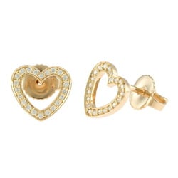 Tiffany Metro Heart Diamond Earrings 18K Pink Gold Women's TIFFANY&Co.