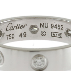 Cartier Love Full Diamond Ring No. 9 18K K18 White Gold Ladies CARTIER