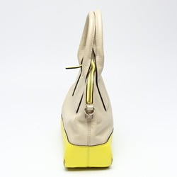 Kate Spade 2WAY Beige x Yellow Handbag with Shoulder Strap