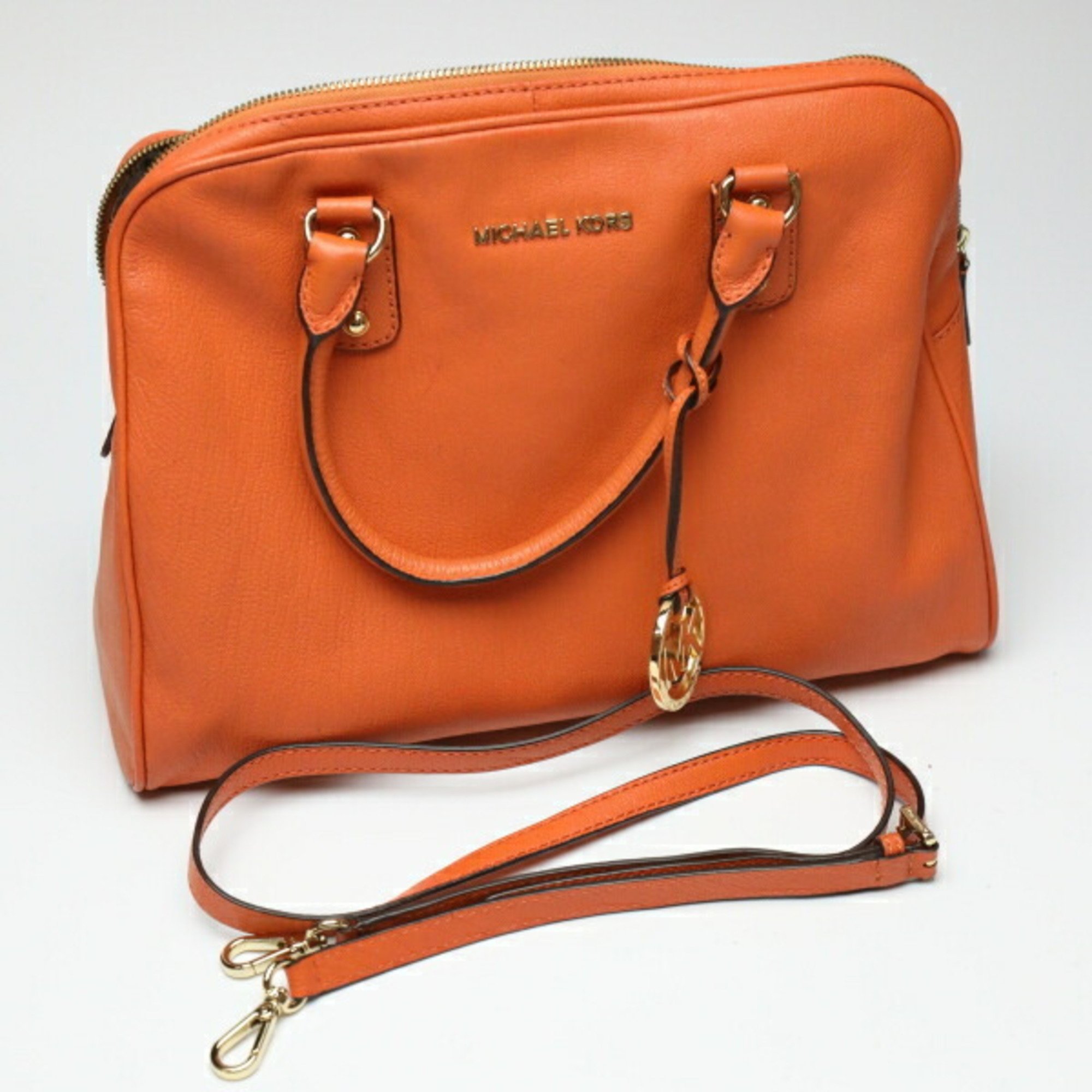 Michael Kors 2WAY Boston Type Crossbody Orange Shoulder Bag