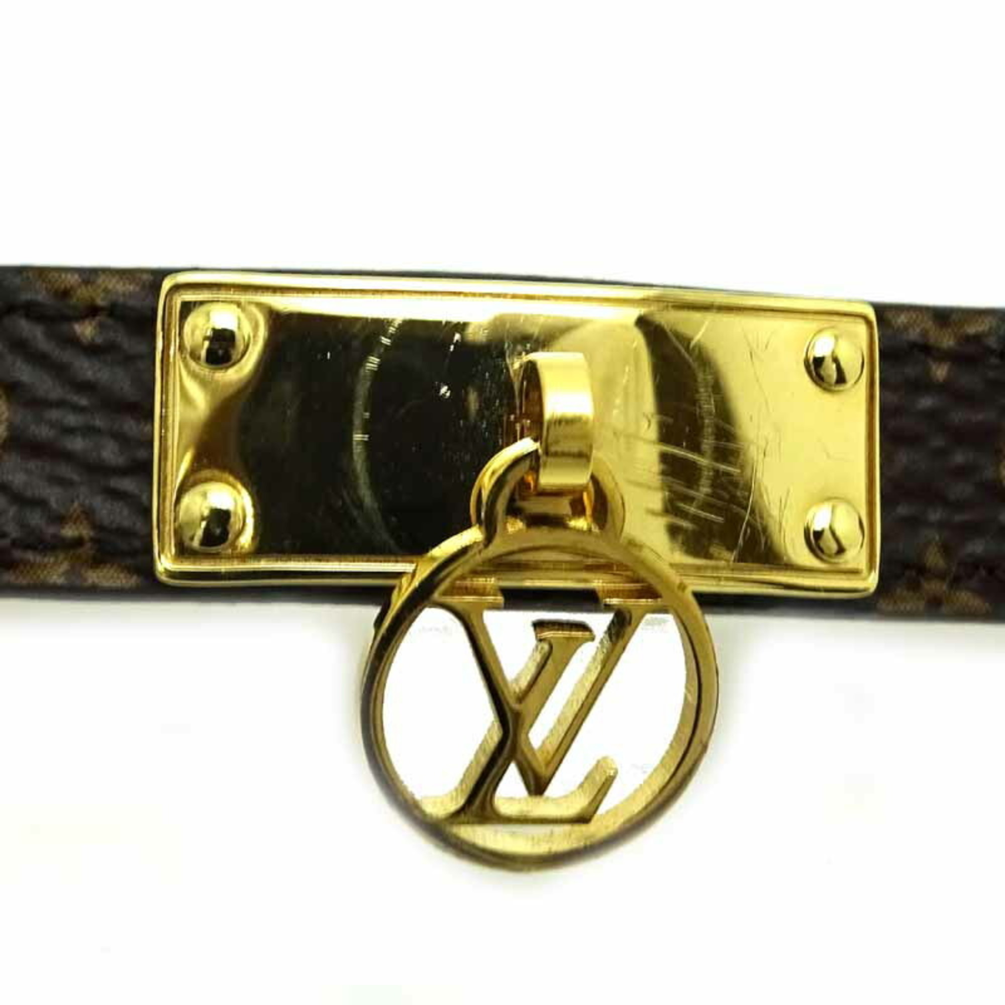 Louis Vuitton Brasle Mania #19 (Longest) Women's Bracelet M4150E Brown x Gold