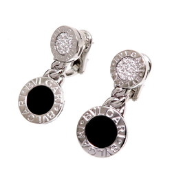 Bulgari Bvlgari Diamond Onyx Earrings and Women's 750 White Gold