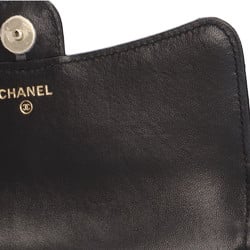 CHANEL Phone Case Matelasse Shoulder Bag Lambskin Black Ladies