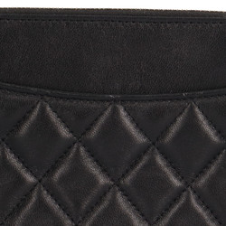 CHANEL Phone Case Matelasse Shoulder Bag Lambskin Black Ladies