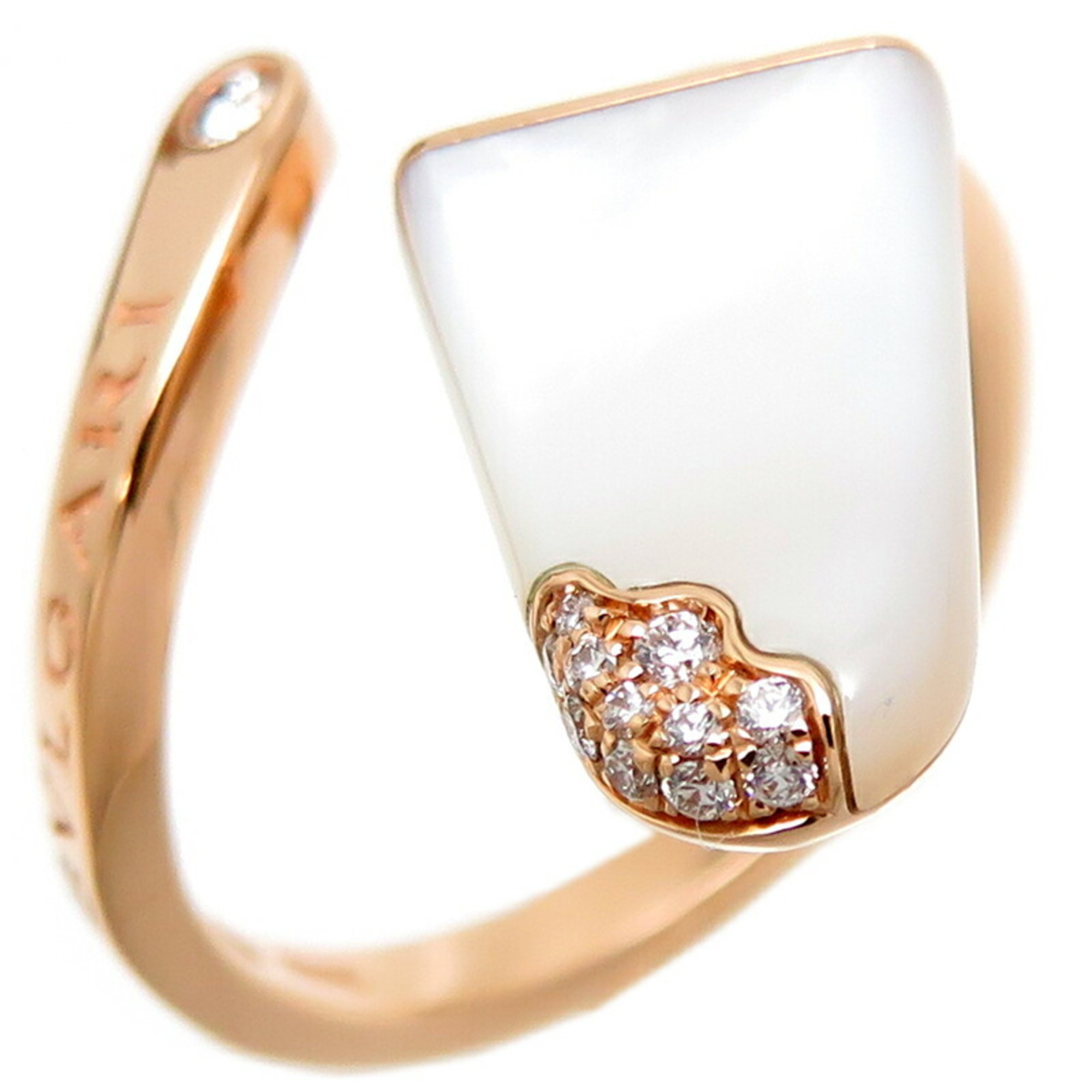 Bvlgari #50 750PG Gelati Women's Ring 354751 750 Pink Gold No. 10