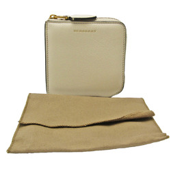 Burberry Comes With Coin Case Leather Card Case Off-white