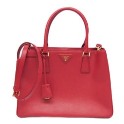 Prada Saffiano Galleria BN1874 Women's Saffiano Lux Handbag,Shoulder Bag Fuoco