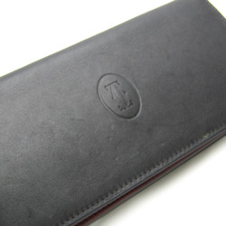Cartier Must L3001363 Men's Leather Long Wallet (bi-fold) Black