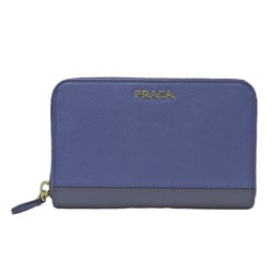 Prada Women,Men Leather Middle Wallet (bi-fold) Blue,Navy