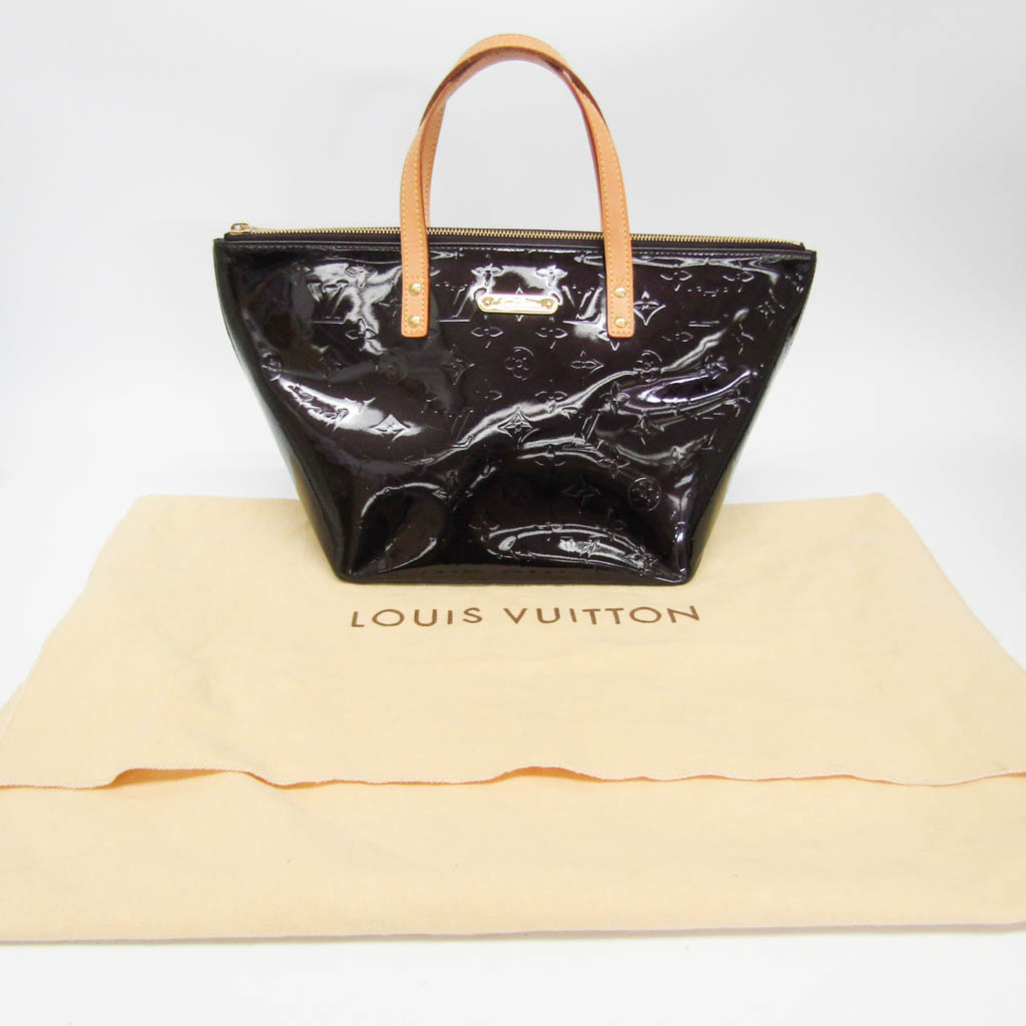 Louis Vuitton Monogram Vernis Bellevue PM M93585 Women's Handbag Amarante