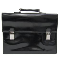 Gucci 190281 Men's Patent Leather Briefcase Black