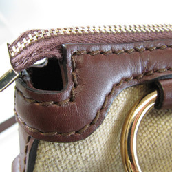 Gucci Sukey 247902 Women's Canvas,Leather Handbag,Shoulder Bag Dark Brown