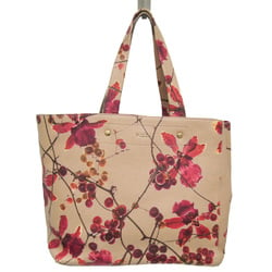 Furla Floral Women's Leather Tote Bag Beige,Multi-color