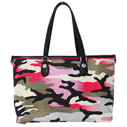 Christian Dior Bag Women's Tote Shoulder Canvas Pink Khaki Black Camouflage Anselm Lyle Collaboration
