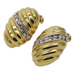 YVES SAINT LAURENT Earrings Women's Gold Rhinestone